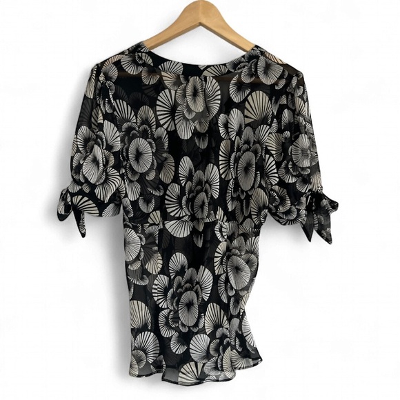 Fabulous Bob Mackie Black and White Art Deco Blouse - Picture 4 of 4